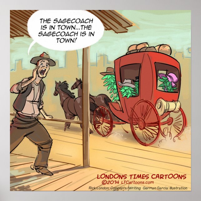 O Treinador Sage Está Na Cidade Engraçada Poster (Frente)