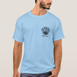 O trem azul registra a camisa do logotipo