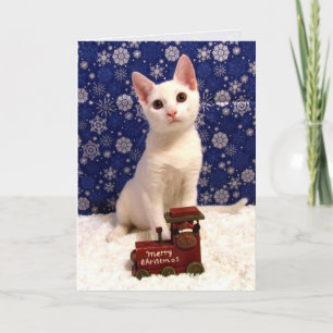 O trem de Natal de Yuki - Cartão de Cartões de nat