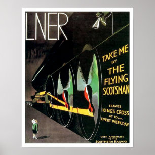 O trem do Scotsman do vôo - poster médio
