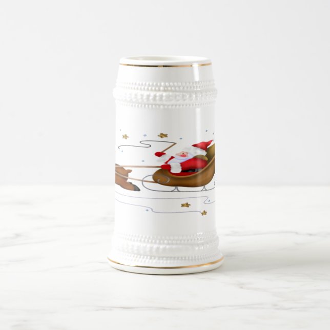 O trenó do papai noel - caneca de cerveja (Centro)