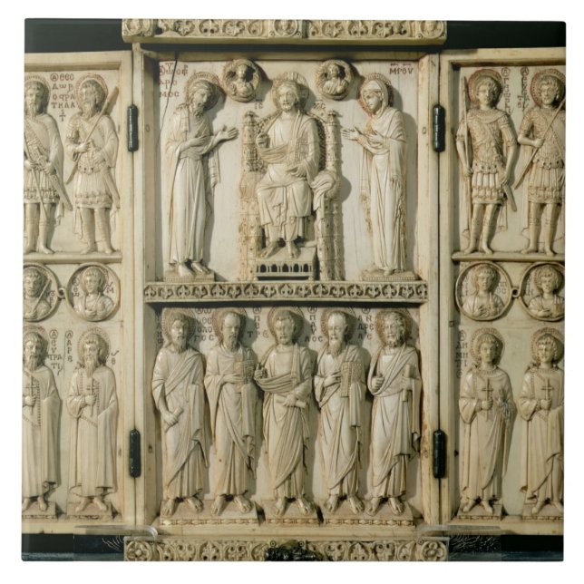 O Triptych de Harbaville que descreve o cristo (Frente)