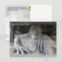 O Troll de Fremont, Seattle, WA - cartão postal