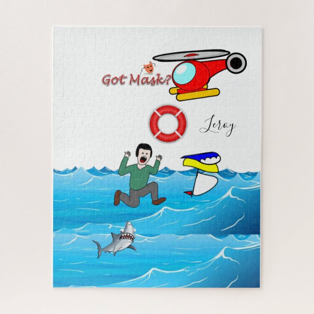 O Tubarão-Oceano quebra-cabeça Tem Máscara? (Vertical)