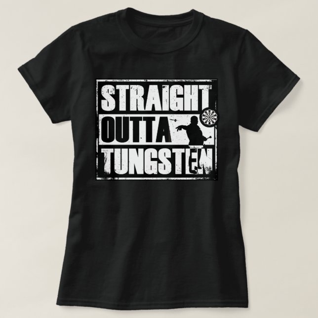 O tungstênio reto de Outta arremessa a camisa (Frente do Design)
