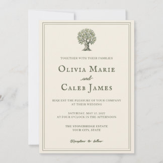 O Tuscano: Convite de Casamento Oliva e Marfim