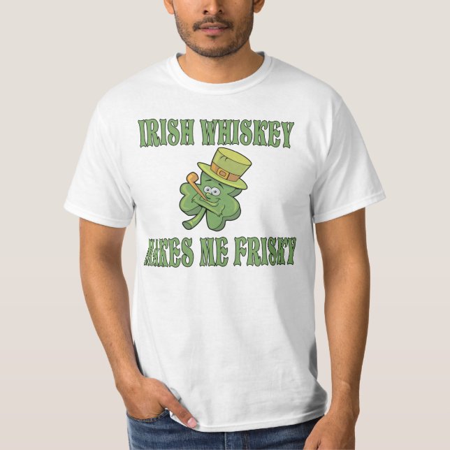 O uísque irlandês faz-me a camisa Frisky de T (Frente)
