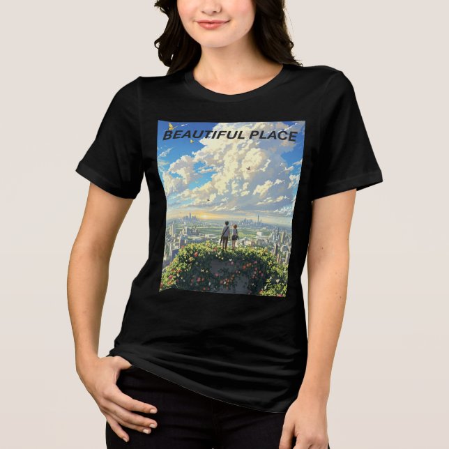 O Último de Nós Anime - Bella+Canvas Women's Tri-B (Frente)