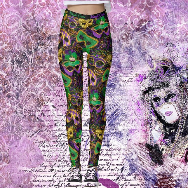 O Último Mardi Gras Leggings Pronto Para Festa (Criador carregado)