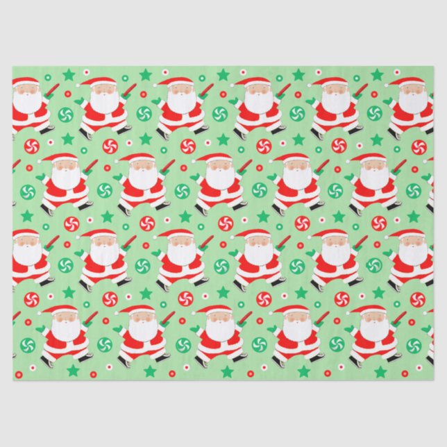 O último papel de tecidos para presentes de Natal  (Frente )