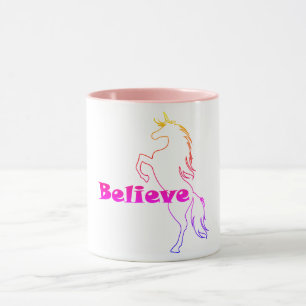 O unicórnio acredita o design - pique a caneca