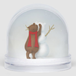 O Urso Bebê Bonito de Neve de inverno