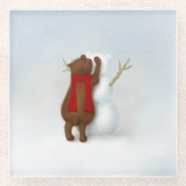 O Urso Bravo Neve no inverno