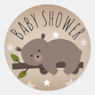 O urso sonolento Stars a etiqueta do chá de