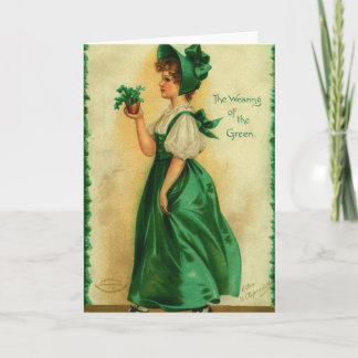 "O Uso do Verde" cartão vintage, 1907