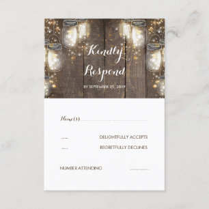 O vaga-lume do frasco de pedreiro ilumina RSVP