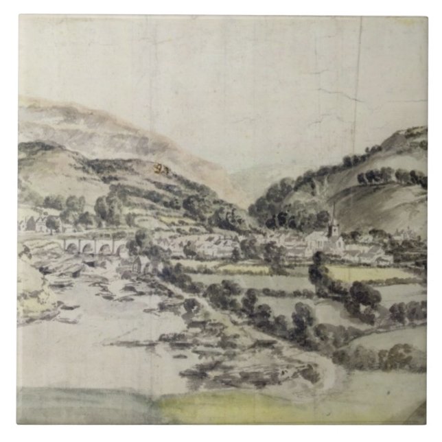 O vale de Llangollen (w/c no papel) (Frente)