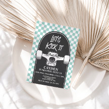 O Vamos Do Skateboard Chuta O Convite De Aniversár