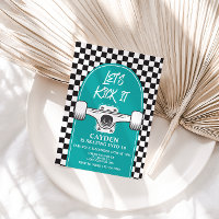 O Vamos Do Skateboard Chuta O Convite De Aniversár