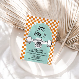 O Vamos Do Skateboard Chuta O Convite De Aniversár