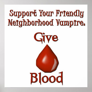 O vampiro dá o poster do sangue