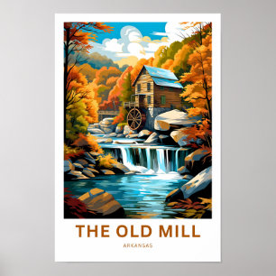 O velho Mill Arkansas Viagem Impressão