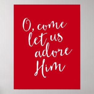 O vem deixou-nos Adore o impressão do Natal