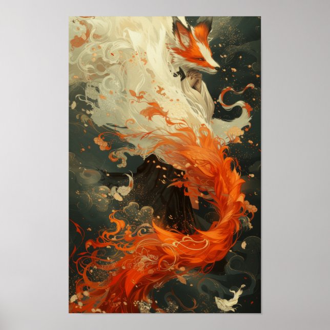 O Venerável e o Poster de Raposa de Nove Alcatrões (Frente)