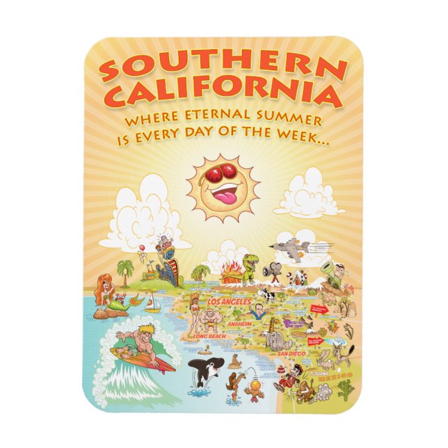 O Verão Eterno é cada dia do ímã 3x4 da semana (Vertical)