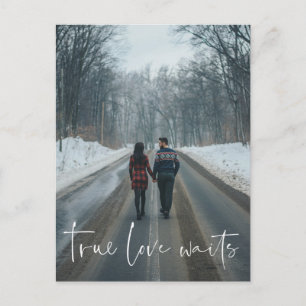 O verdadeiro amor espera cartão postal de mudança 
