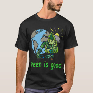 O verde é boa camisa escura