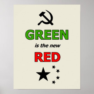O verde é o poster vermelho novo