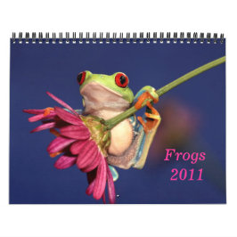 o vermelho eyed o sapo de árvore, calendário dos