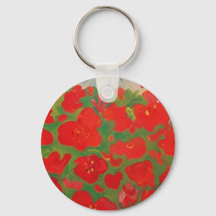 O vermelho floresce o chaveiro