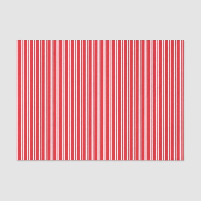 O vermelho listra o lenço de papel do Natal (Frente )