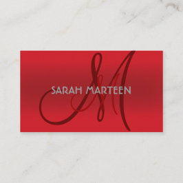 O vermelho protege cartões de visitas feitos sob