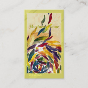 O vidro da arte sae do cartão de visita colorido