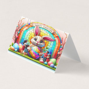 O Vidro Da Mancha Do Coelho Da Páscoa Da Abstrato