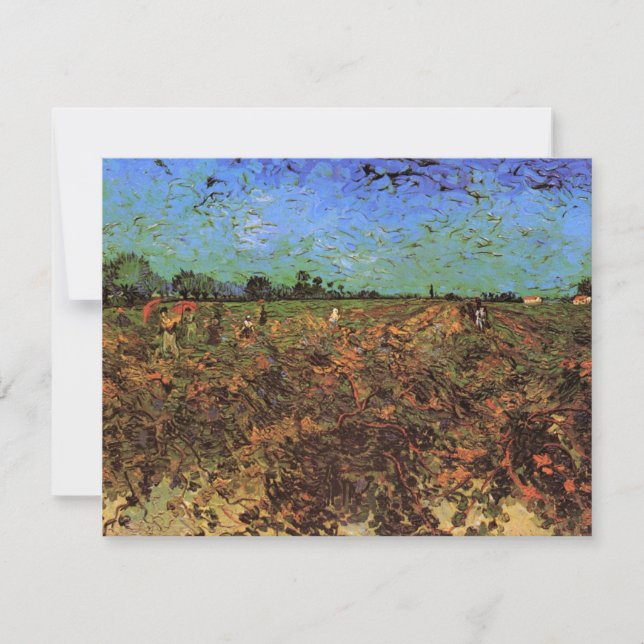 O Vineyard Verde por Vincent van Gogh (Frente)