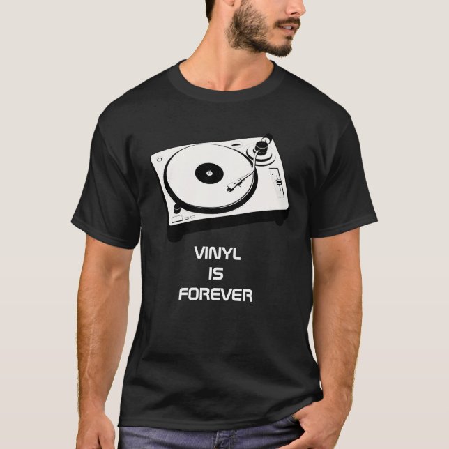 O vinil é para sempre camisa (Frente)