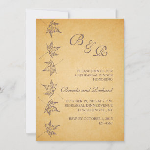 O VINTAGE AUTUMN DEIXA O JANTO REHEARSAL CONVITE