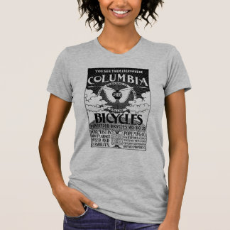 O vintage Colômbia Bicycles a camisa da propaganda