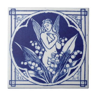 O vintage do azulejo c1875 Mintons do azul e do