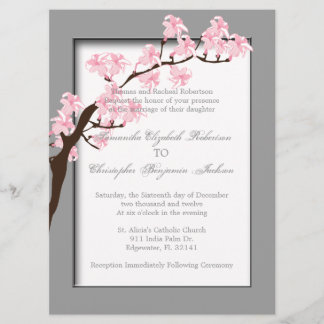 O vintage elegante floresce convite de casamento