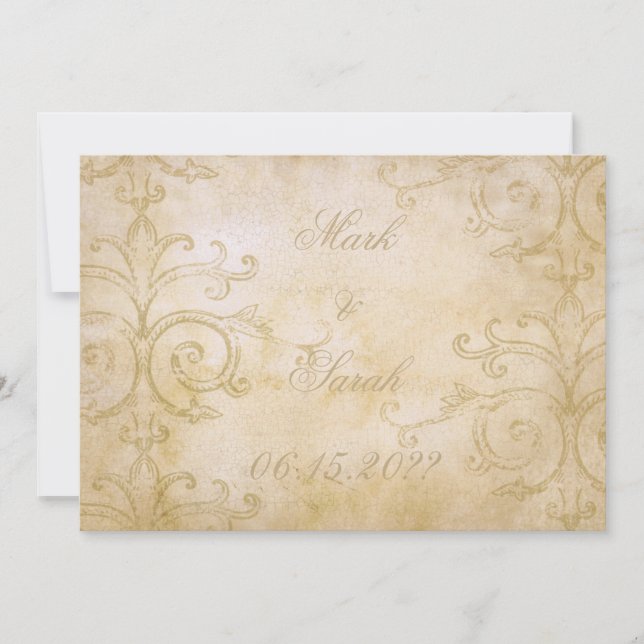 O vintage enrola o convite (Frente)