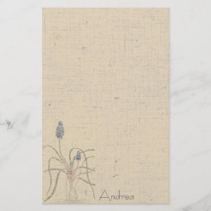 O vintage floresce os artigos de papelaria de