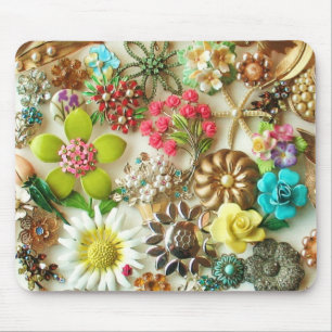 O vintage Jewels Mousepad floral