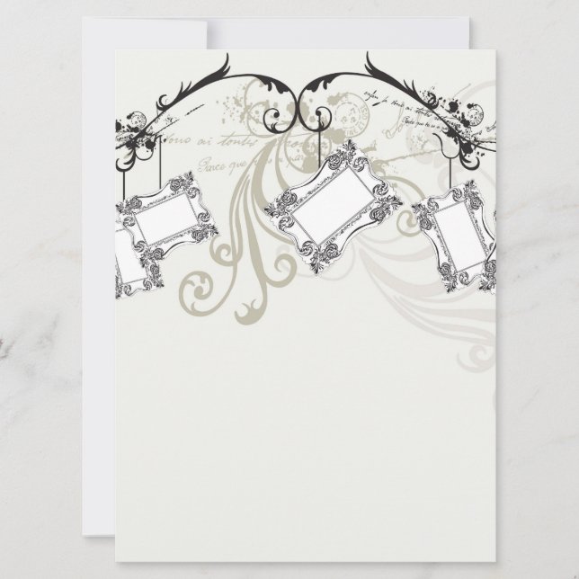 O vintage molda o convite (Frente)