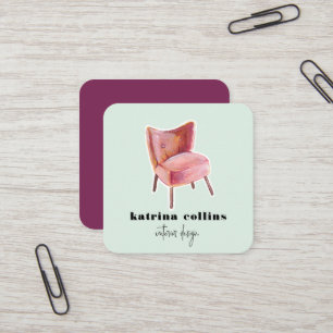 O vintage preside cartões do design de interiores