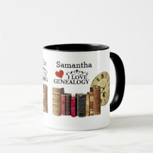 O vintage registra a caneca da árvore genealógica